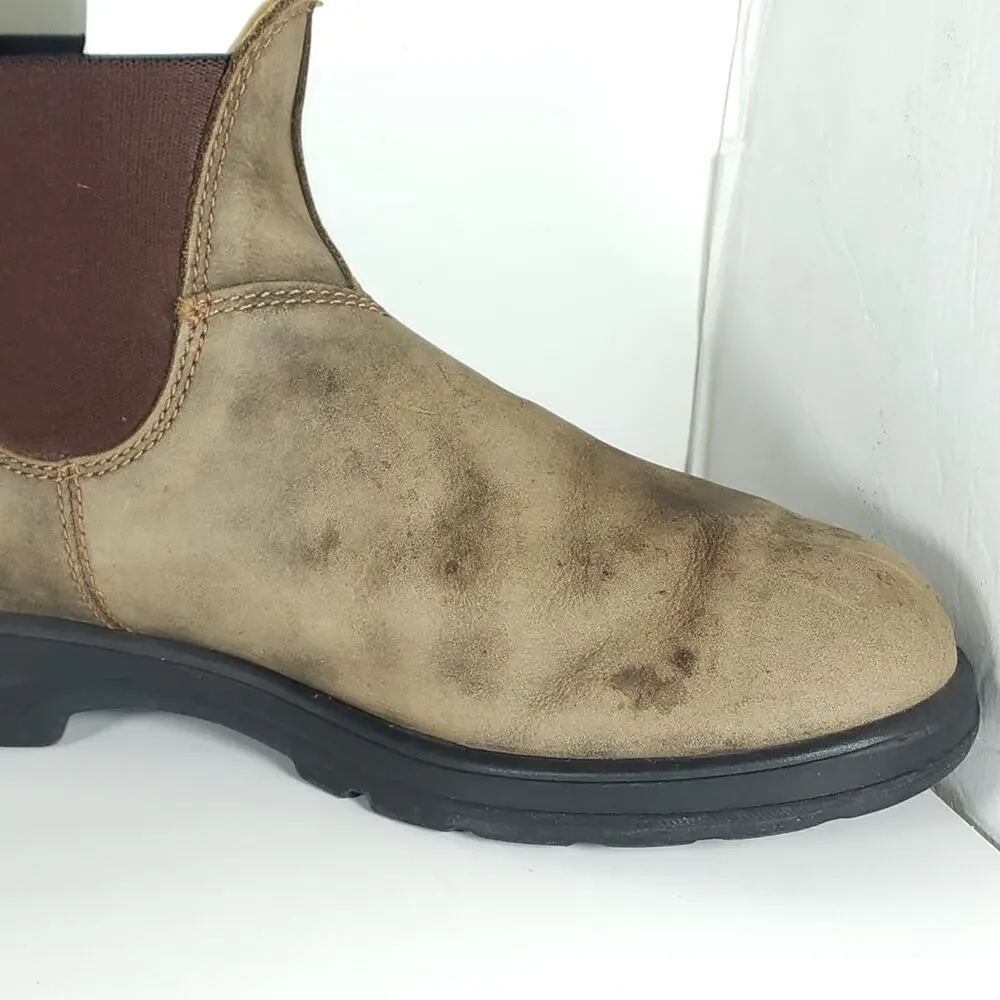 Blundstone Men's 585 AU9,5 US10,5 Rustic Brown Leather Ankle Chelsea Boots
